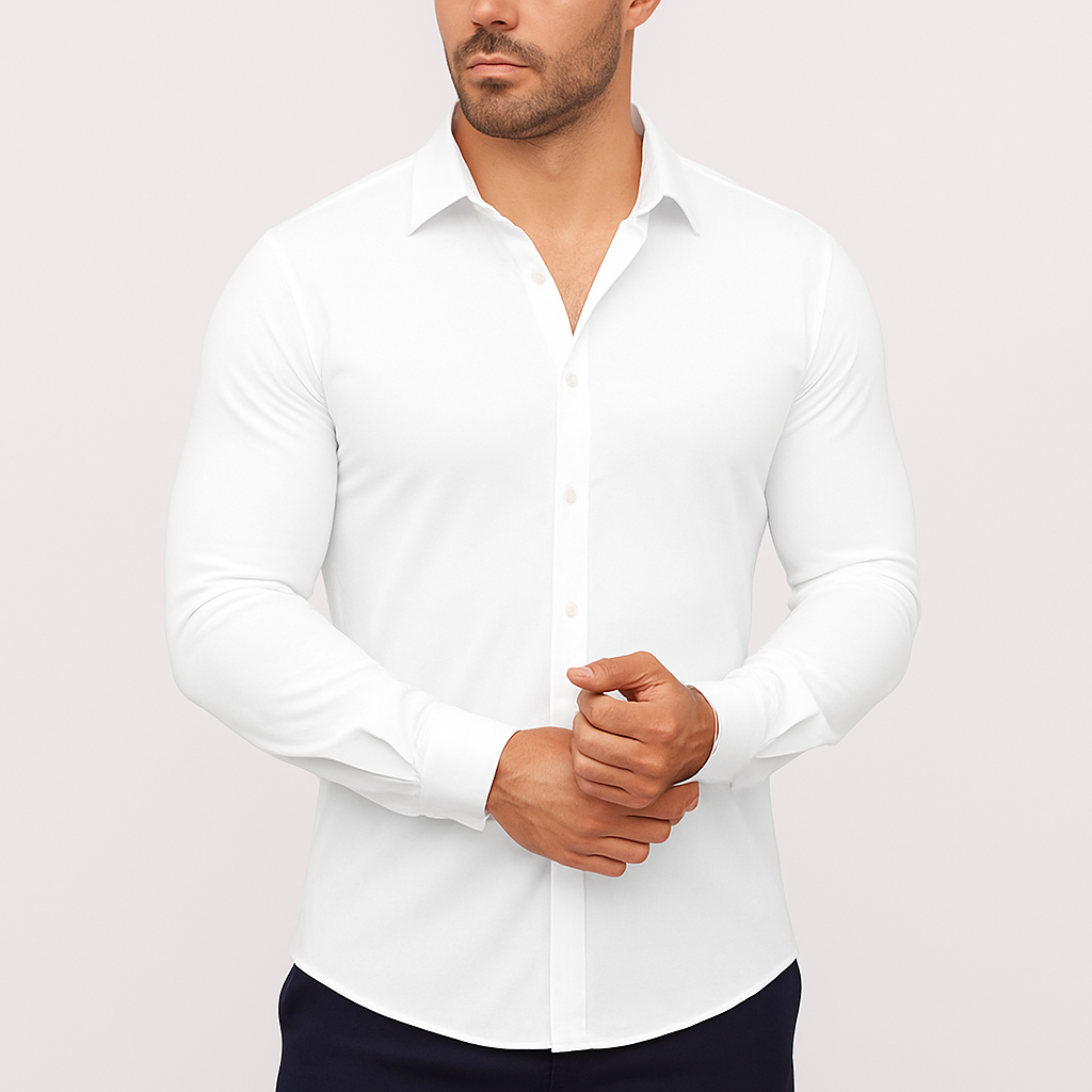 The Stretch Dress Shirt – Men’s Flexible Button-Up